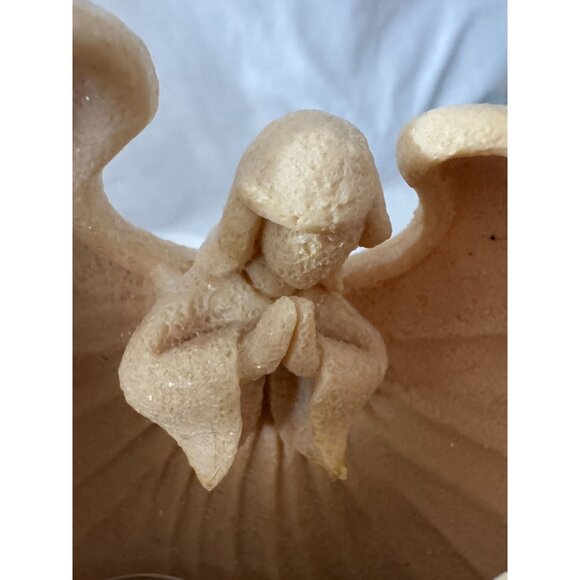 Nativity Angel Candle Holder Figurine Sandstone Finish - Picture 5 of 5